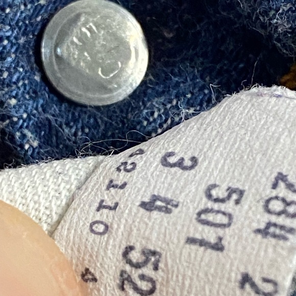 Levis 501 Jeans Men 32x33 (29x29.5) Med Blue Hi Rise True Vtg 520 USA 03/84 - Picture 15 of 16